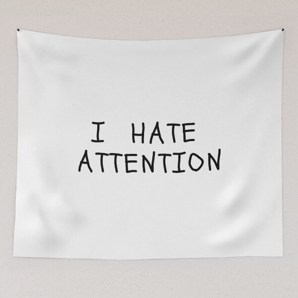 Item preview, Funny White Lies Quotes- I HATE ATTENTION designed and sold by The Little Wood Cottage.