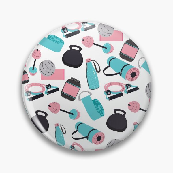 Item preview, Pink and Blue Gym Kettlebell Pattern  designed and sold by Marguerite Faure.