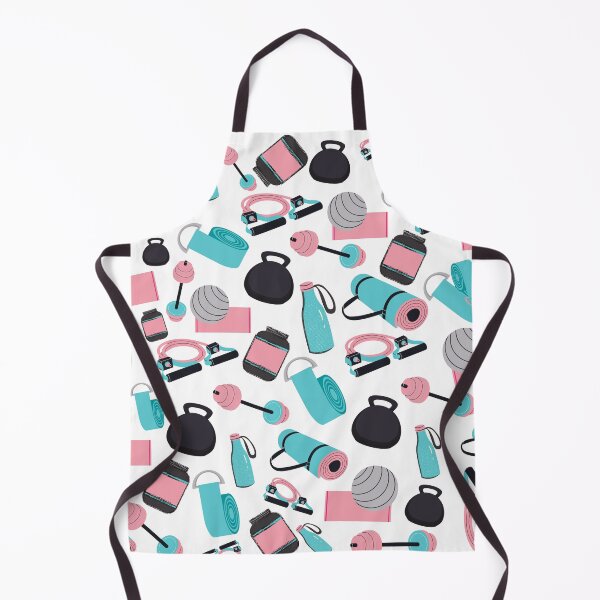 Item preview, Pink and Blue Gym Kettlebell Pattern designed and sold by Marguerite Faure.