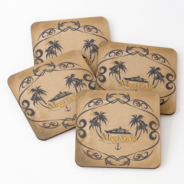 Item preview, Mega yacht , boat with palm trees tropical design designed and sold by nicky2342.