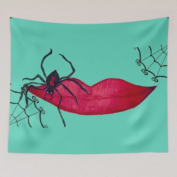 Item preview, Itsy Bitsy Spider Creepy Lips Halloween Original Art Design designed and sold by RobinetteArt.