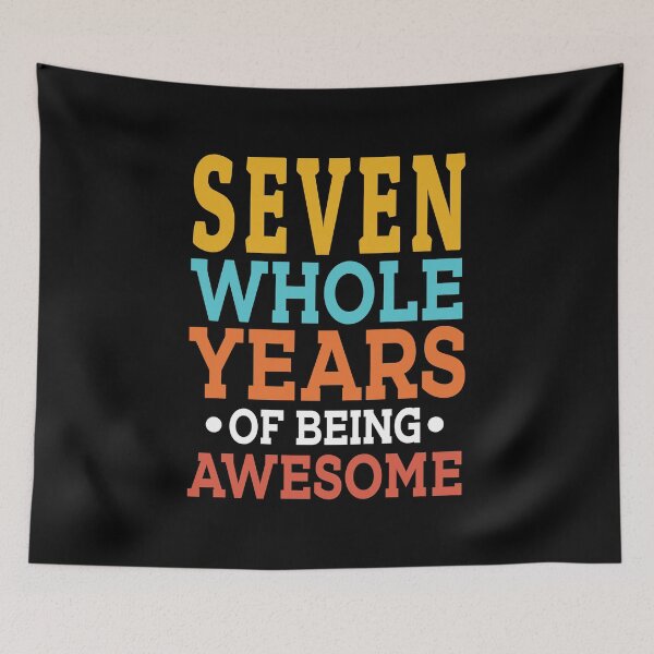 Item preview, 7th Birthday Seven Whole Years Of Awesome 7 designed and sold by haselshirt.