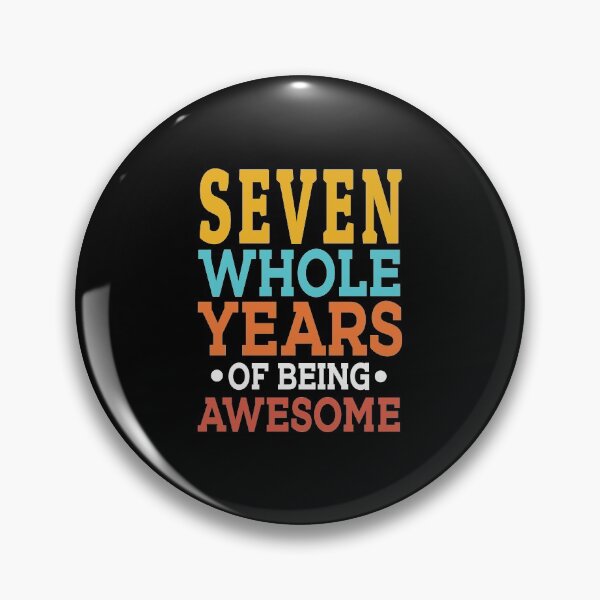 Item preview, 7th Birthday Seven Whole Years Of Awesome 7 designed and sold by haselshirt.