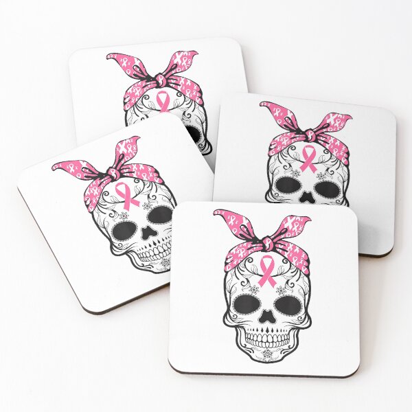 Item preview, Sugar Skull Pink Ribbon Calavera Breast Cancer Awareness designed and sold by ClarkeLilly.