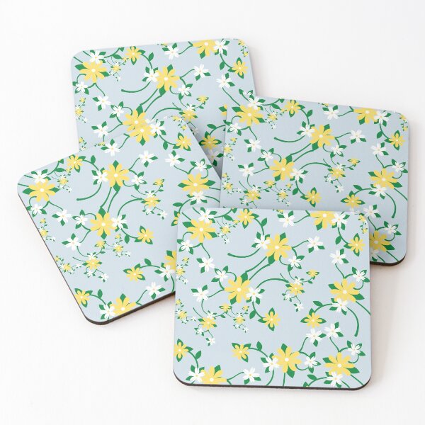 Item preview, Minimalist Yellow And Green Floral Pattern designed and sold by sunandsnowglobe.