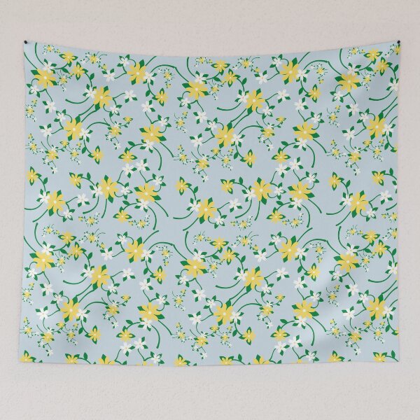 Item preview, Minimalist Yellow And Green Floral Pattern designed and sold by sunandsnowglobe.