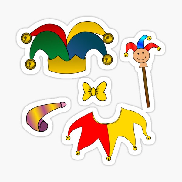 Jester Clown Stickers Sticker
