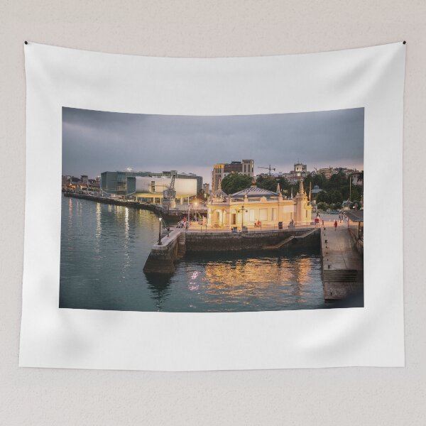 Item preview, Santander, Spain, at night designed and sold by MarioGuti.