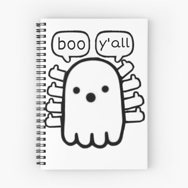 Aperçu de l'œuvre boo, boo y'all, fuck boo, ghost boo, hallowen boo, hallowen, ghosts, for hallowen, hallowen design, idea foe hallowen, hallowen disant, idiot, drôle, effrayant, blanc, noir, créée et vendue par Designer884.