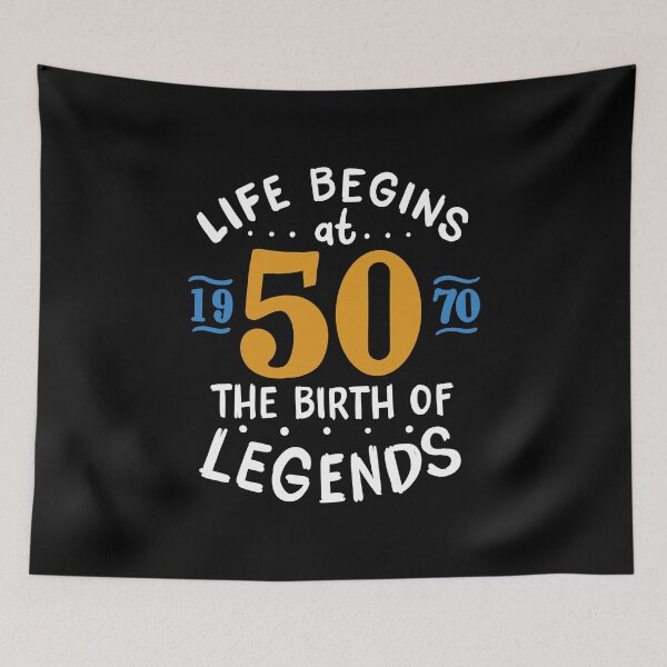 Item preview, 50th Birthday Life Begins At 50, Legends Born 1970 designed and sold by haselshirt.