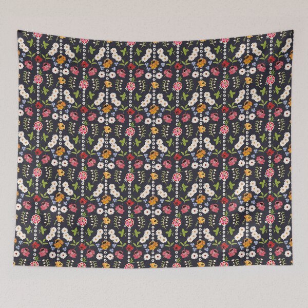 Item preview, Kyjovske folklorni zastera / Kyjov floral apron small print designed and sold by Folkiestore.