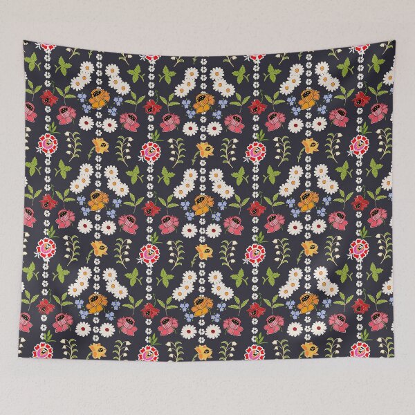 Item preview, kyjovská folklorní výšivka / Kyjov floral embroidery large print designed and sold by Folkiestore.