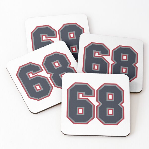 Item preview, 68 Navy Grey Red Sports Number Sixty-Eight designed and sold by HelloFromAja.