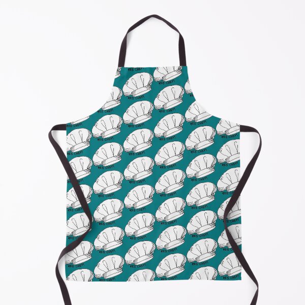 White Chef Hat Toque Blanche Yes Chef Quote Apron