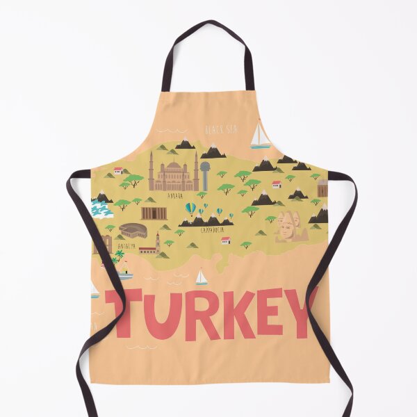 Item preview, Turkey illustrated map designed and sold by Trio's Stuff.