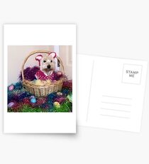 Easter Basket Westie Bunny Postkarten