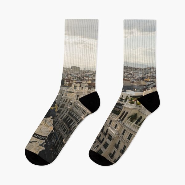Item preview, Madrid from Above - a Cityscape with Gran Via and the Famous Metropolis Building designed and sold by Georgia Mizuleva.