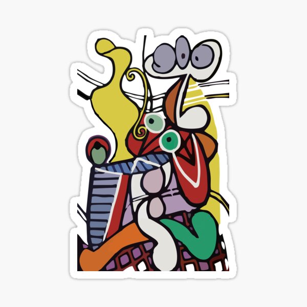 Pablo Picasso Inspired Stickers Sticker