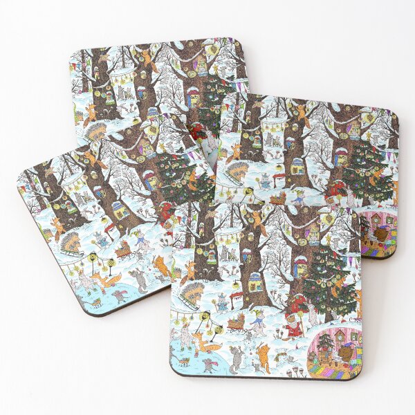 Item preview,  Winter in a fairy forest. Funny animals. Bright digital illustration. designed and sold by Yovin11.