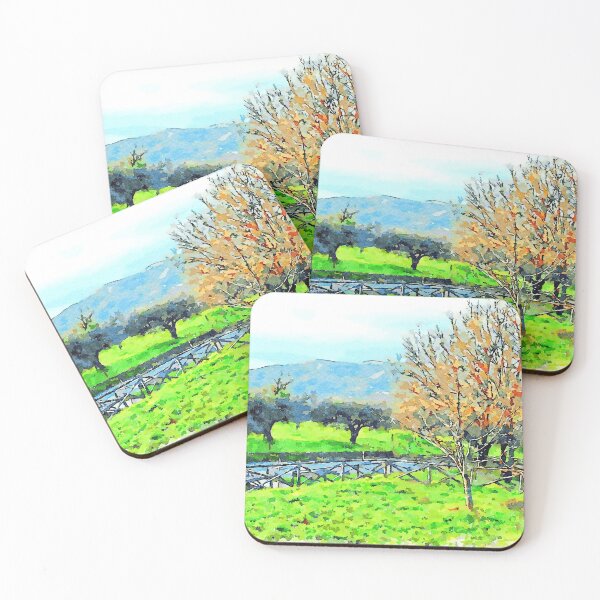 Item preview, Laureana Cilento: landscape with autumn tree and olive grove designed and sold by Giuseppe Cocco.