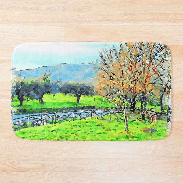 Item preview, Laureana Cilento: landscape with autumn tree and olive grove designed and sold by Giuseppe Cocco.