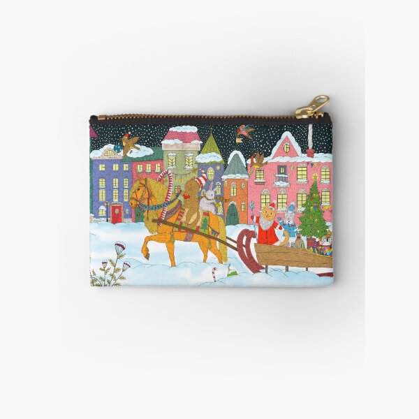 Artikelvorschau, Christmas in the city and funny animals. Vivid digital illustration. entworfen und verkauft von Yovin11.