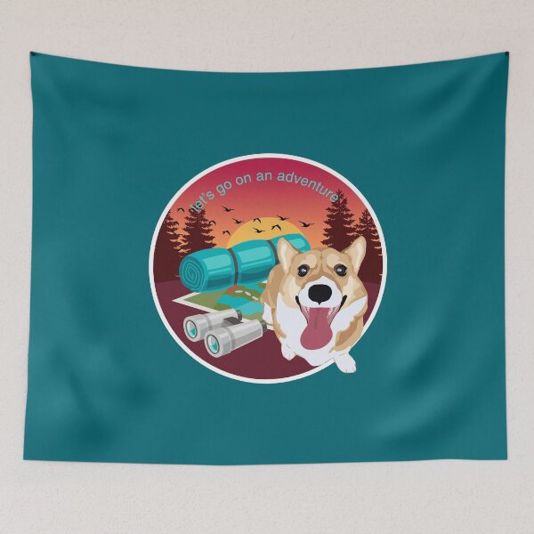 Item preview, Adventurous Corgi Emblem designed and sold by MaplewoodMerch.