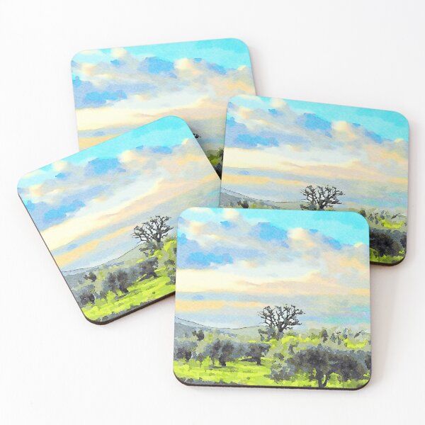 Item preview, Laureana Cilento: landscape with seascape and olive grove at the sunset designed and sold by Giuseppe Cocco.