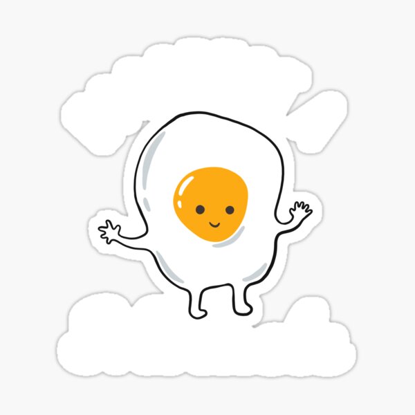 "Funny Egg Pun Eggspect A Miracle Cute Egg" Sticker for Sale by