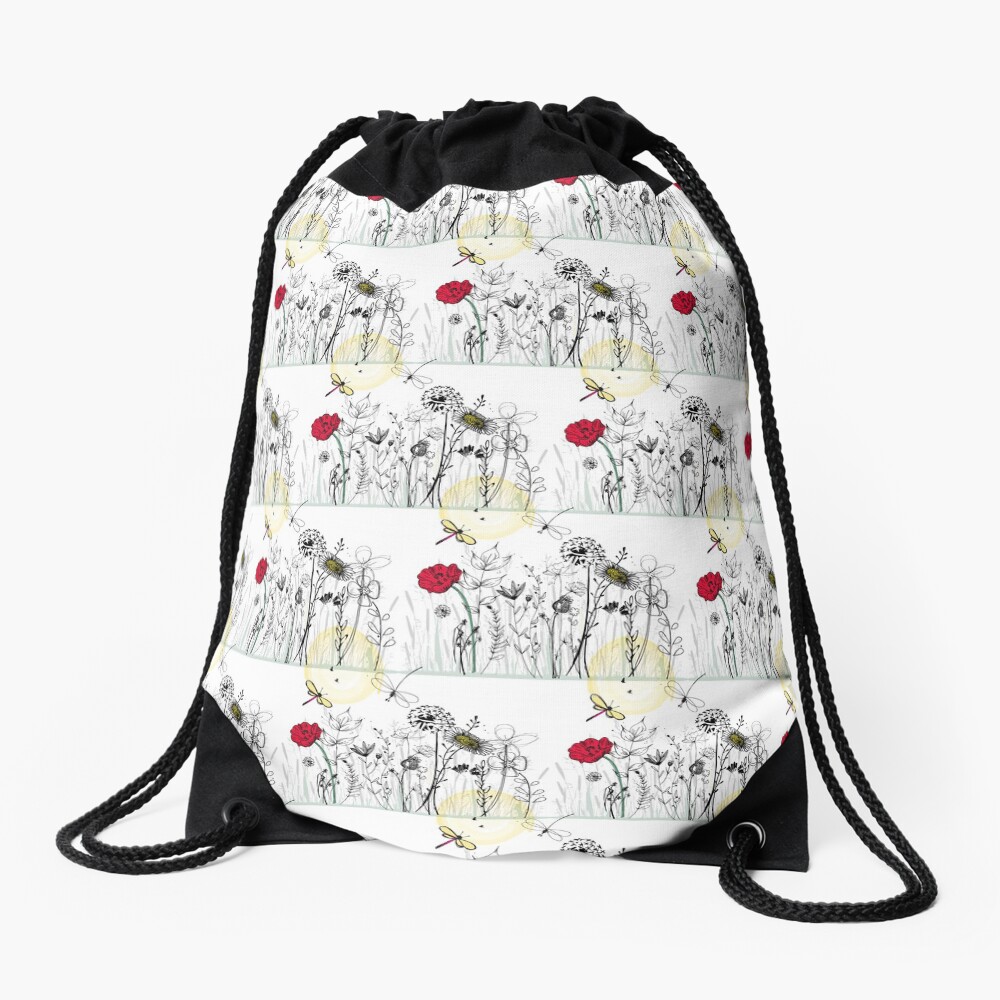 Wild Meadow Drawstring Bag