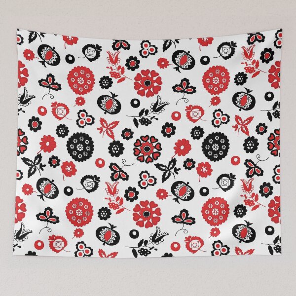 Item preview, Slovacko shirt embroidery, red, black and white, Large print designed and sold by Folkiestore.