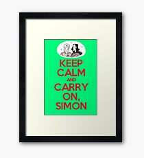 Carry On, Simon Framed Print
