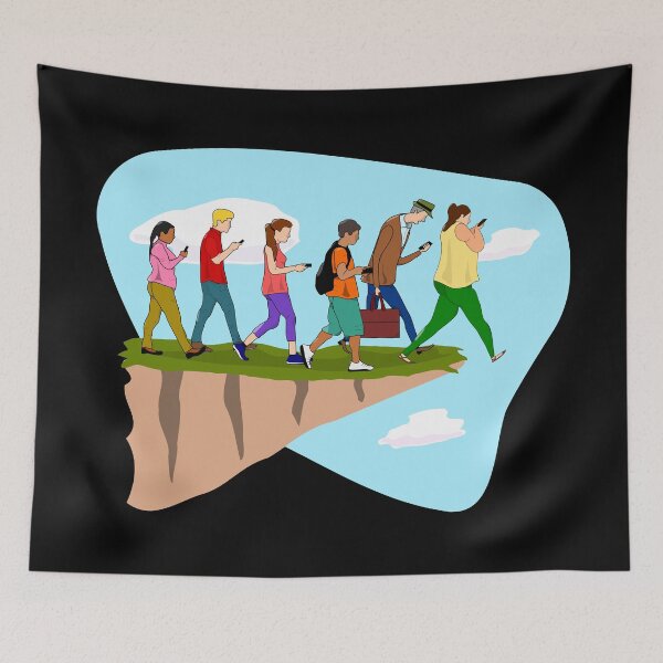 Item preview, The Cliff Top Cell Phone Walk designed and sold by Slap-Cat.
