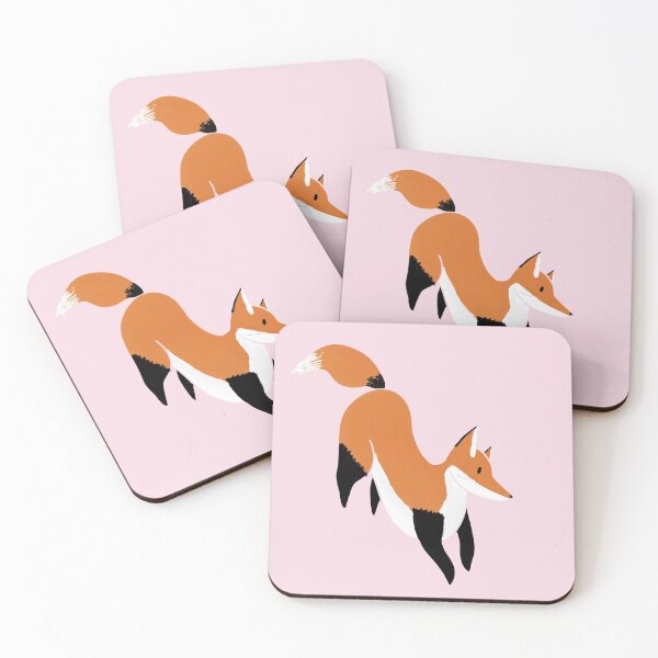 Item preview, Happy darting fox designed and sold by CoffeePandaArt.