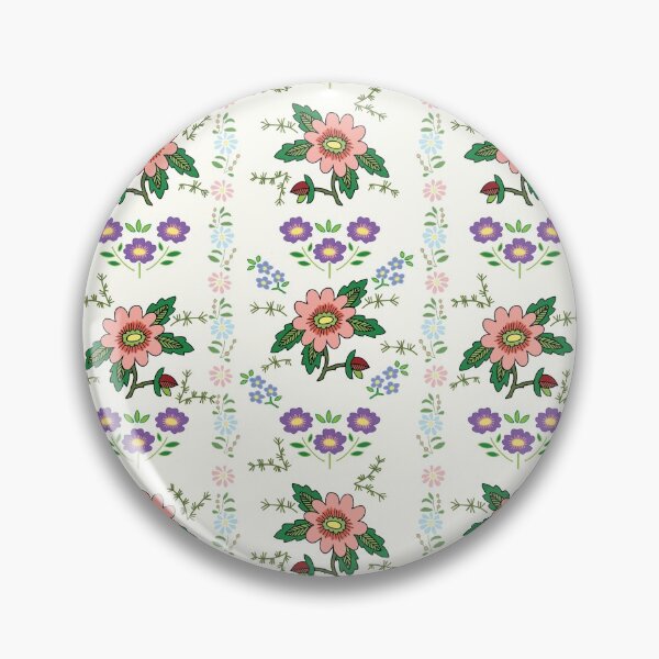 Item preview, Hanacke Slovacko, floral shirt embroidery pattern, pink and lilac. designed and sold by Folkiestore.