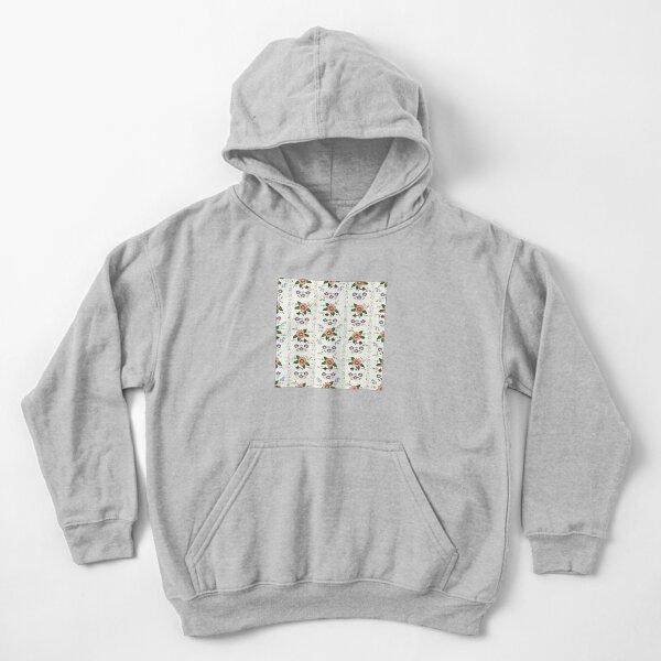 Hanacke Slovacko, floral shirt embroidery pattern, pink and lilac. Kids Pullover Hoodie