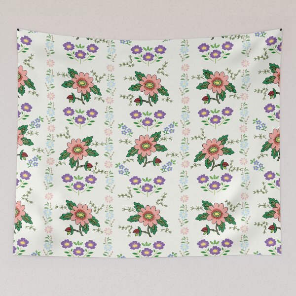 Item preview, Hanacke Slovacko, floral shirt embroidery pattern, pink and lilac. designed and sold by Folkiestore.