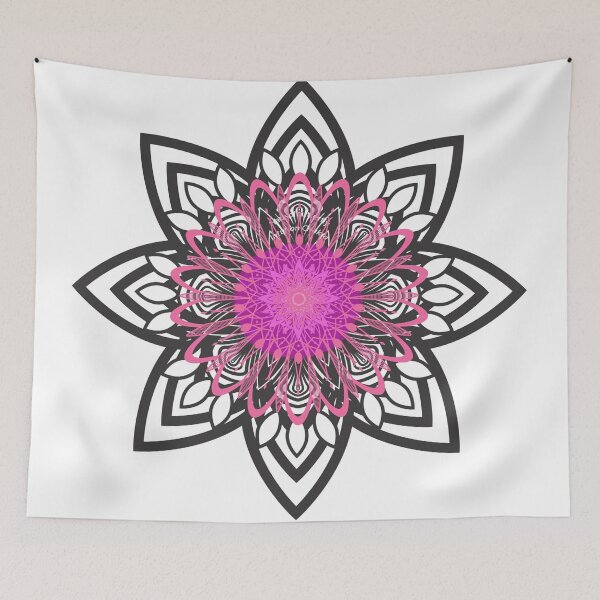 Item preview, Pink cosmic energy mandala designed and sold by hausofbutterfly.