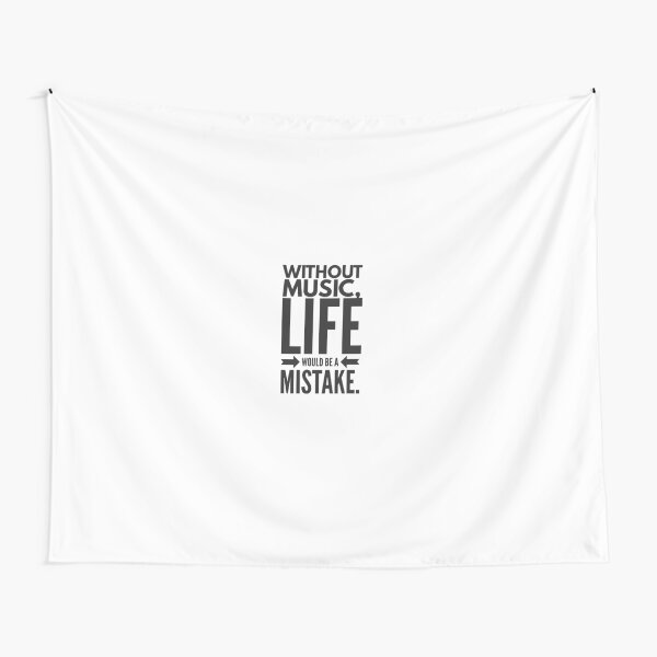 Without Music Quote Tapestry