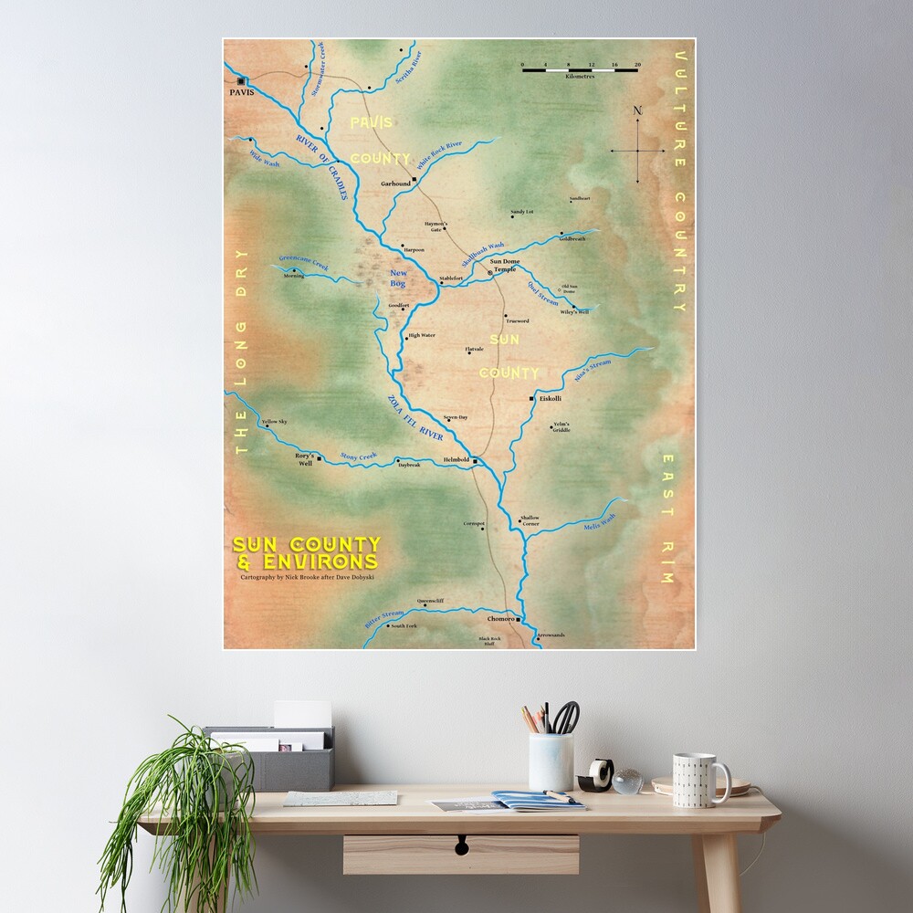 Map of Sun County - Prax Poster