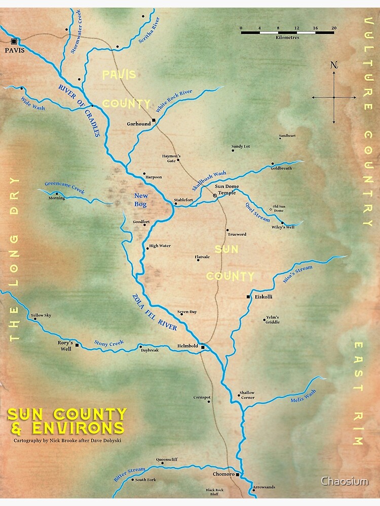 Map of Sun County - Prax by Chaosium