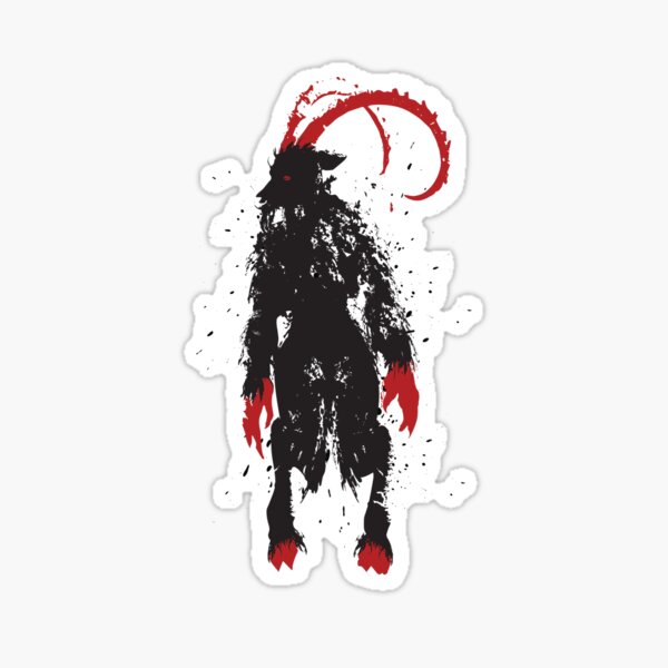 The Barbaric Goatman - Black Splatter Sticker