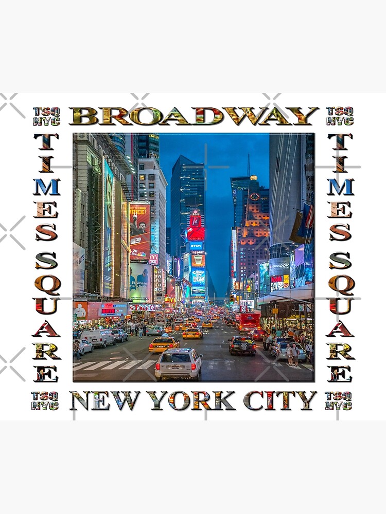 Times Square and Broadway (poster on white) by RayW