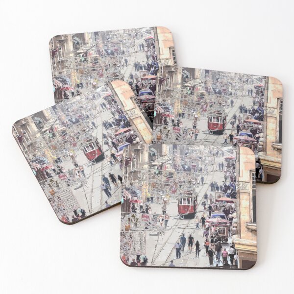 Item preview, City art of Istiklal walking street in Istanbul, Turkey designed and sold by Farzad Designs.