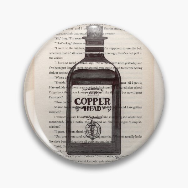 Item preview, Copperhead Gin, Gin Print, Book Page Print, Drawing, Gin Art, Wall Art, Vintage Print designed and sold by R Bex.