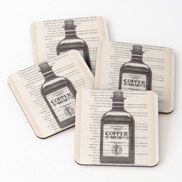 Item preview, Copperhead Gin, Gin Print, Book Page Print, Drawing, Gin Art, Wall Art, Vintage Print designed and sold by R Bex.