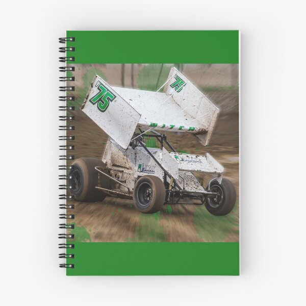 Item preview, Green sprintcar rips the dirt track with artistic splash paint. designed and sold by shaynetwright.