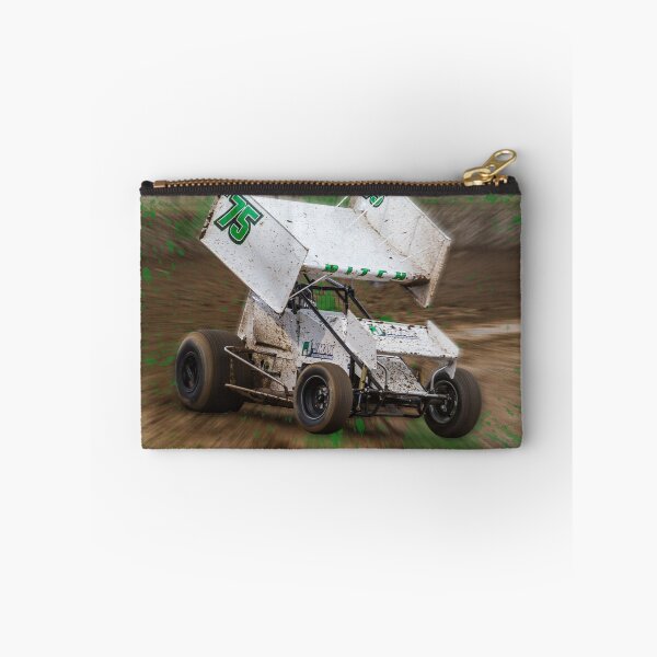 Item preview, Green sprintcar rips the dirt track with artistic splash paint. designed and sold by shaynetwright.