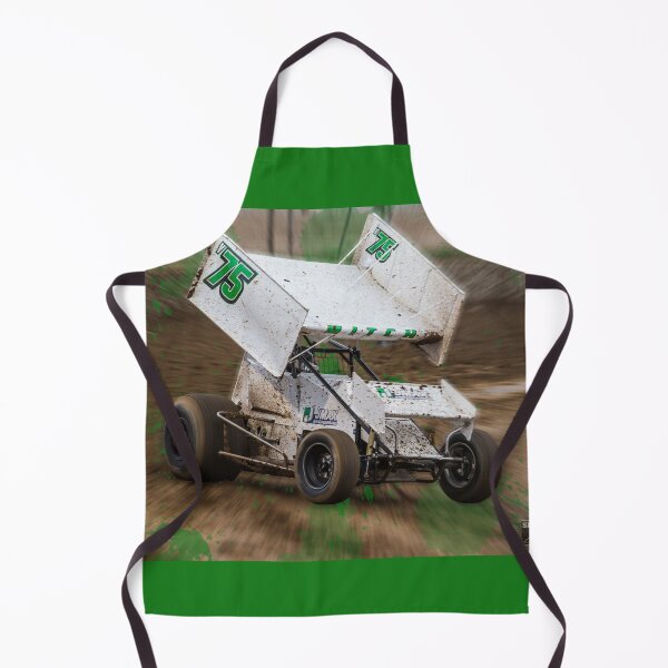 Item preview, Green sprintcar rips the dirt track with artistic splash paint. designed and sold by shaynetwright.