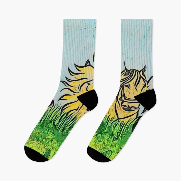 Item preview, Abstract horses in tall grasses designed and sold by Sonia dutta_art.